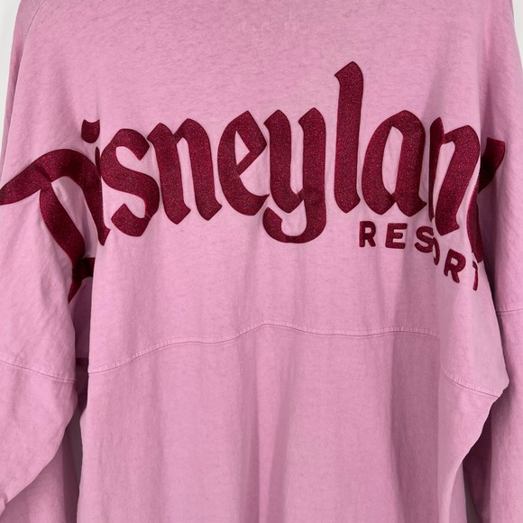 Disneyland Resort Womens Spirit Jersey Long Sleeve Top Pink Size L Rose Graphic - Picture 4 of 10
